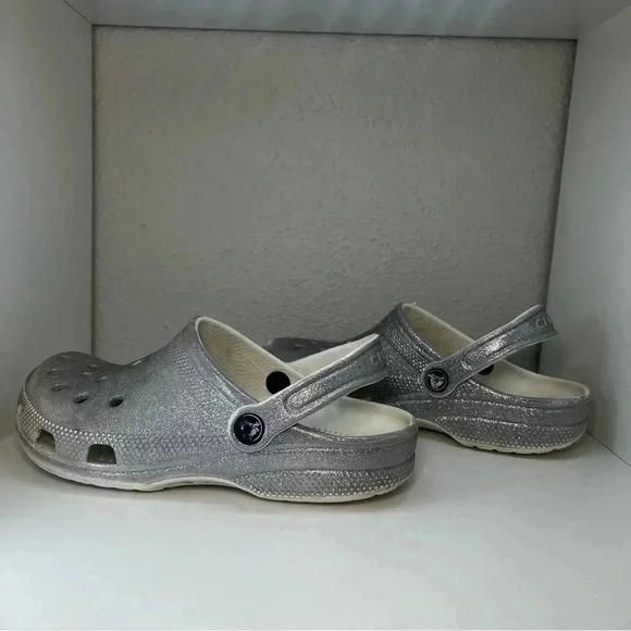 Crocs Classic Glitter II Clog Shoe 'Silver' Size Men's 4 /Women's 6 - Picture 8 of 10